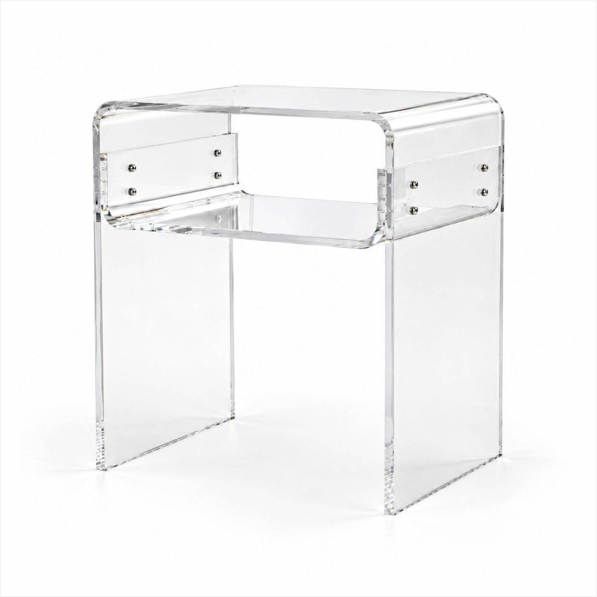 Mesa de Canto Montável em Acrílico Cristal