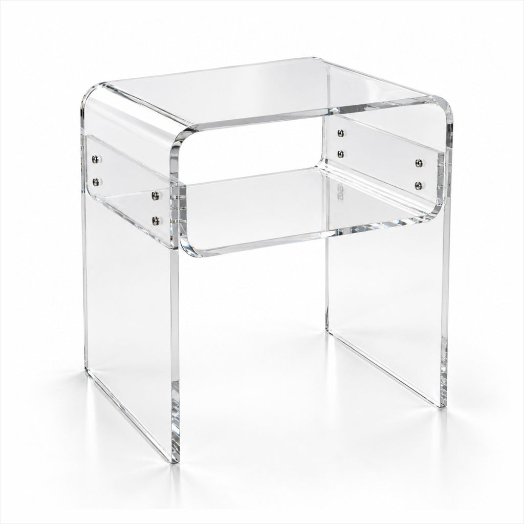 Mesa de Canto Montável em Acrílico Cristal