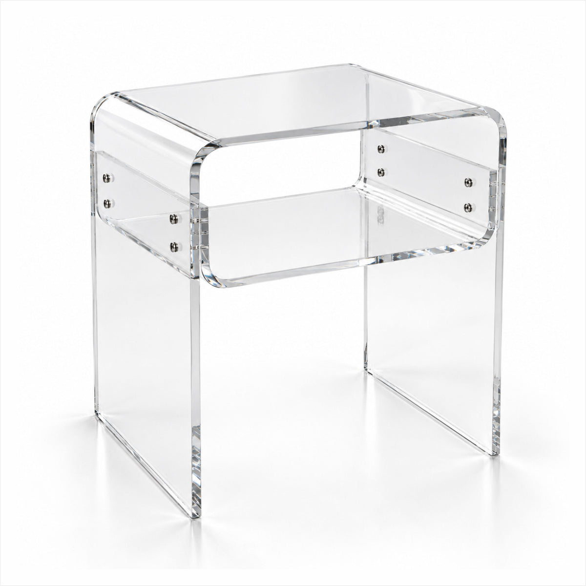 Mesa de Canto Montável em Acrílico Cristal