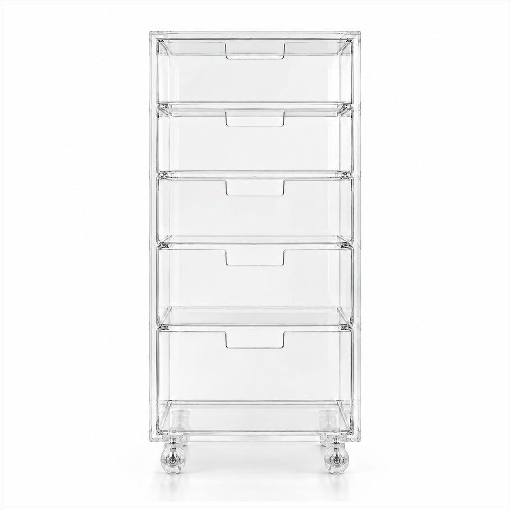 Gaveteiro Organizador Móvel Compacto 5 Gavetas - H=65cm