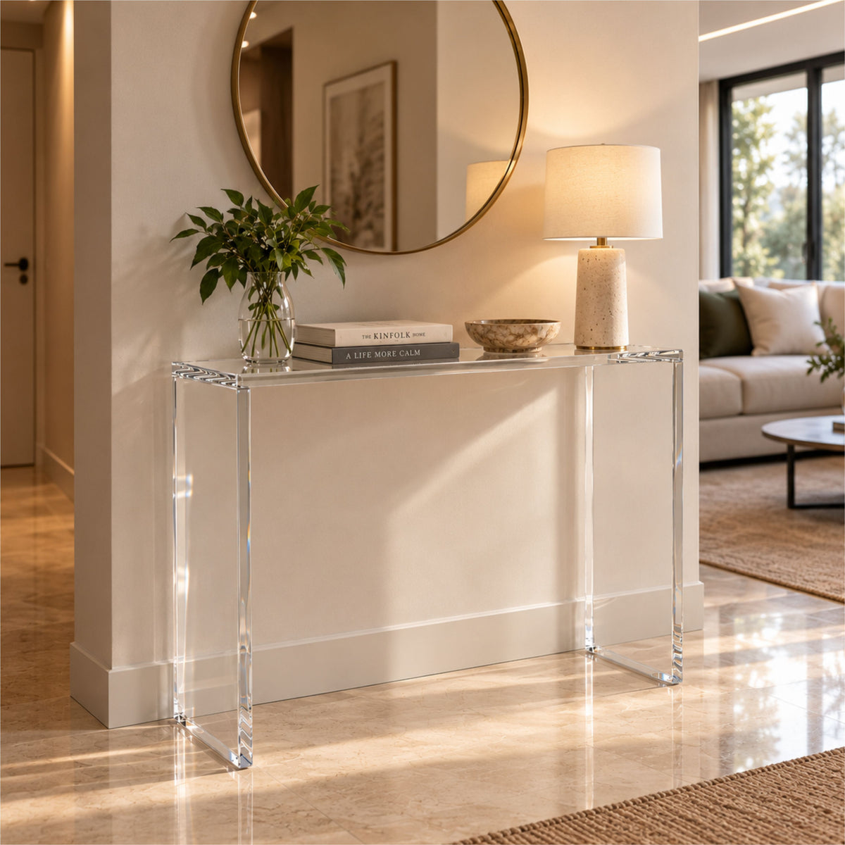 Aparador ONE em	Acrílico Cristal Premium