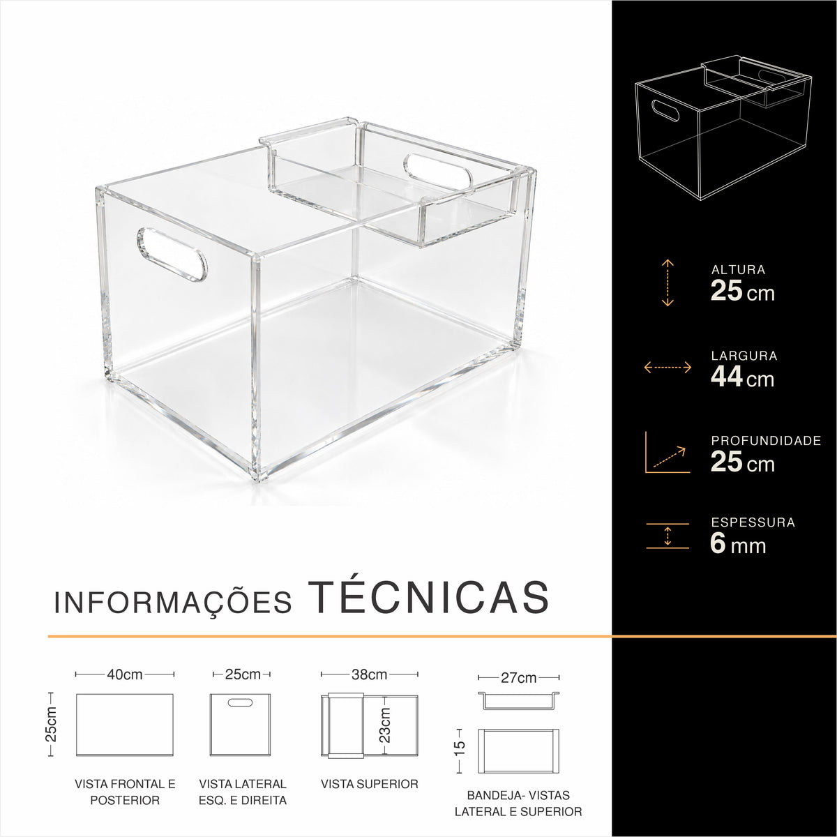 Champanheira com Bandeja Integrada