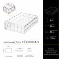 Bandeja BISOTÊ Facetada em Acrílico Cristal