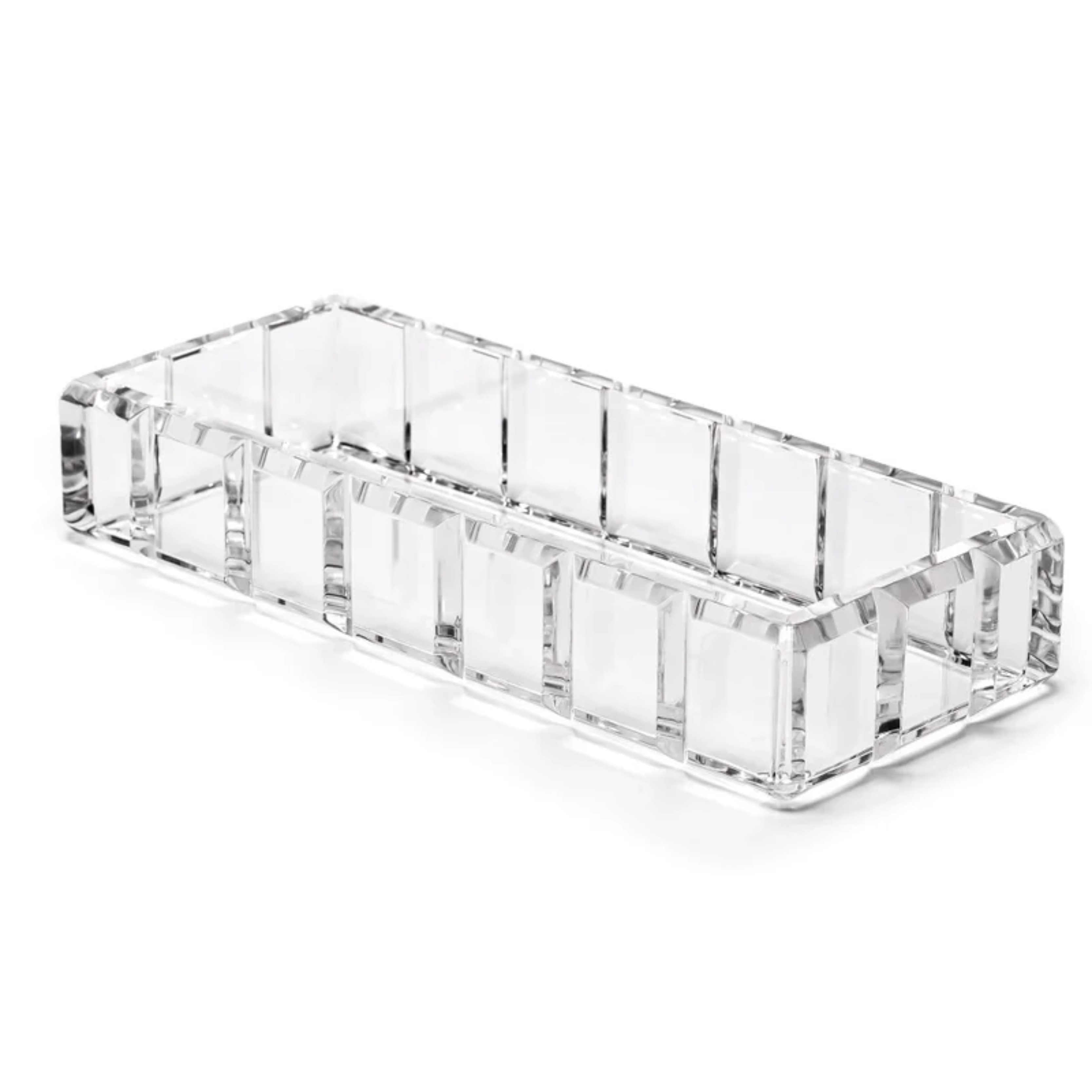 Bandeja BISOTÊ Facetada em Acrílico Cristal