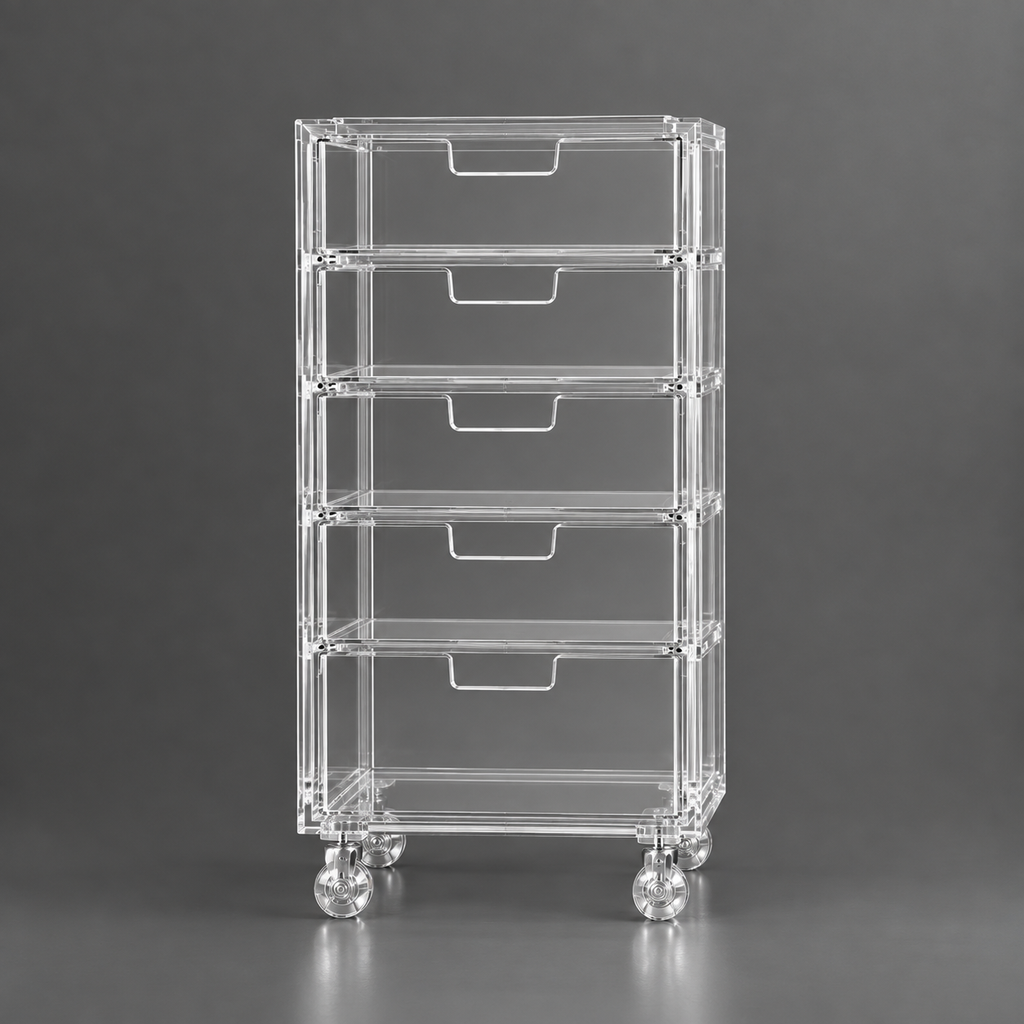 Gaveteiro Organizador Móvel Compacto 5 Gavetas - H=65cm
