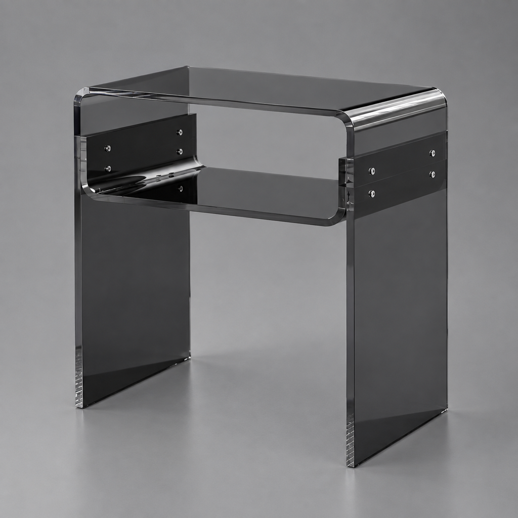Mesa de Canto Montável em Acrílico Cristal