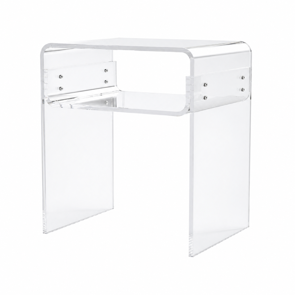 Mesa de Canto Montável em Acrílico Cristal