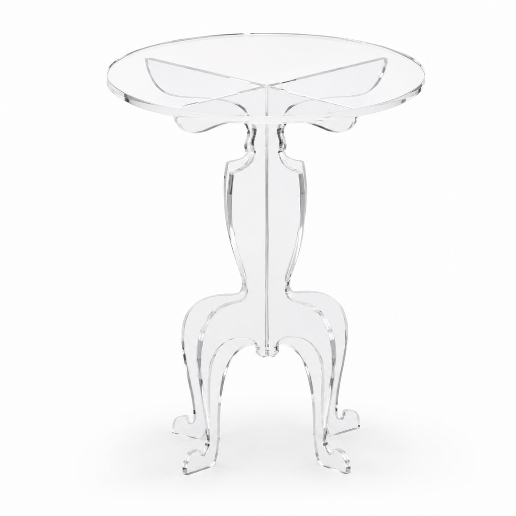 Mesa de Canto Provençal em Acrílico Cristal