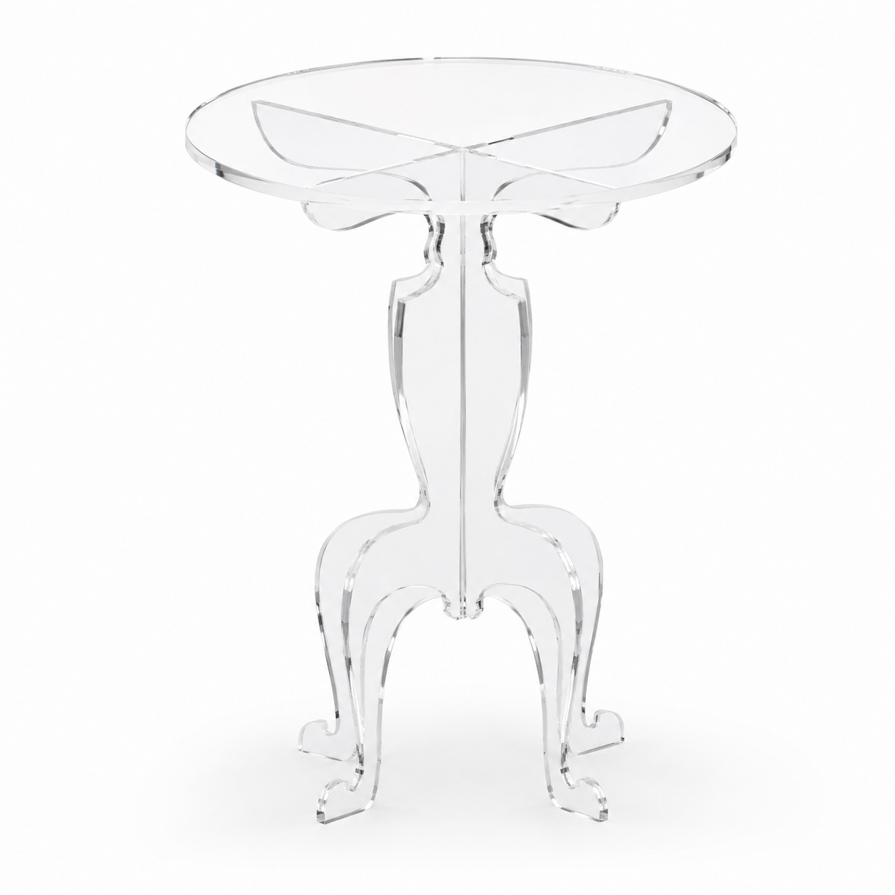 Mesa de Canto Provençal em Acrílico Cristal