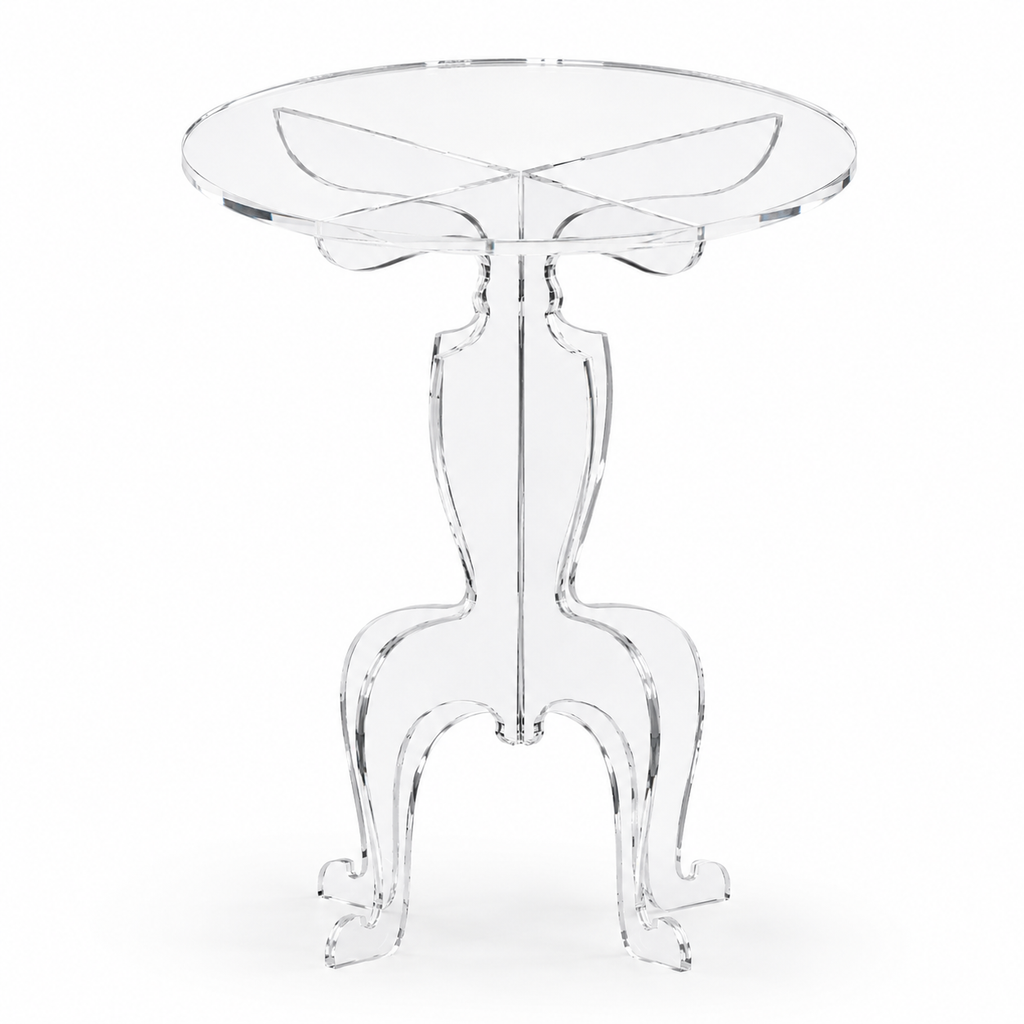 Mesa de Canto Provençal em Acrílico Cristal