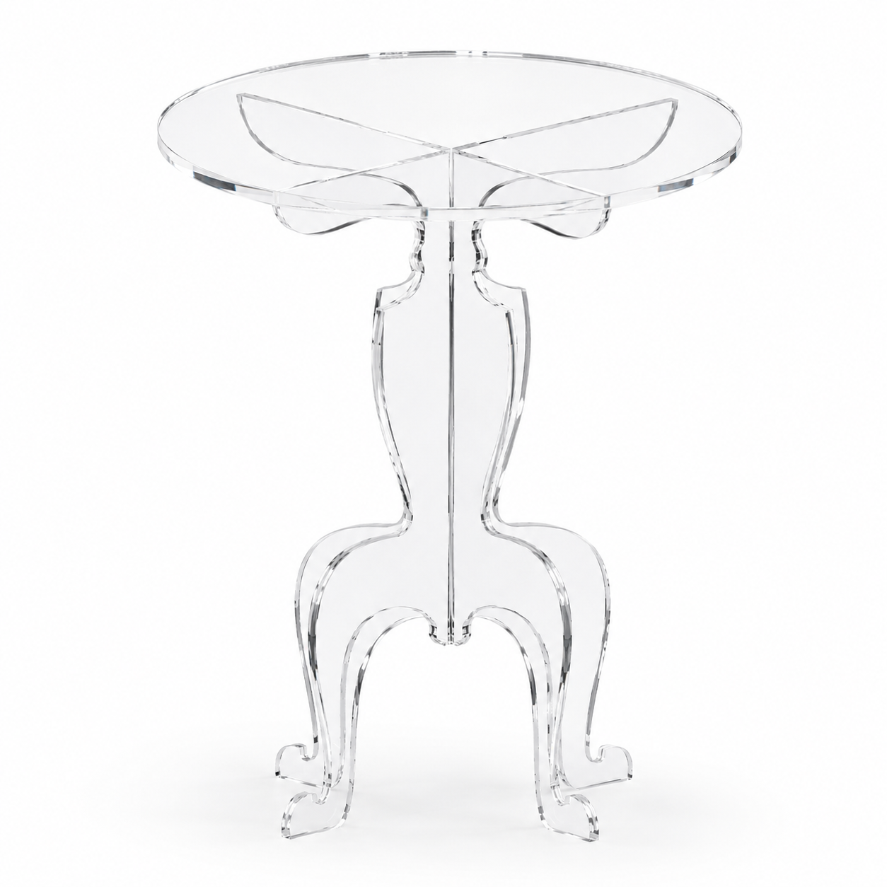 Mesa de Canto Provençal em Acrílico Cristal
